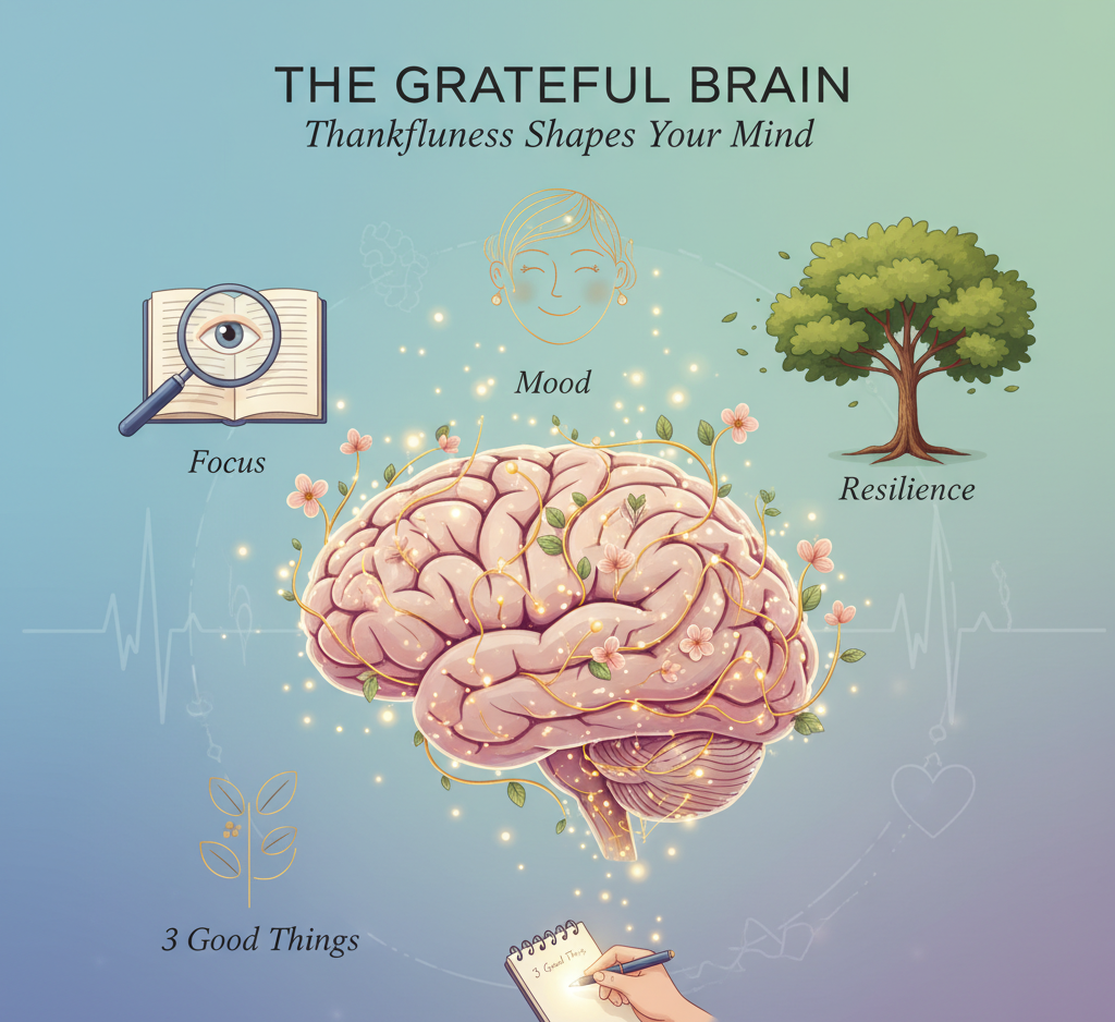 The Grateful Brain: How Thankfulness Shapes Your Mood, Focus, and Resilience